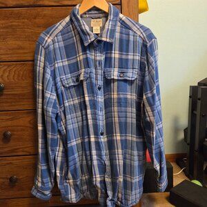 L.L.Bean 1912 Overshirt - Size Large - Blue Plaid